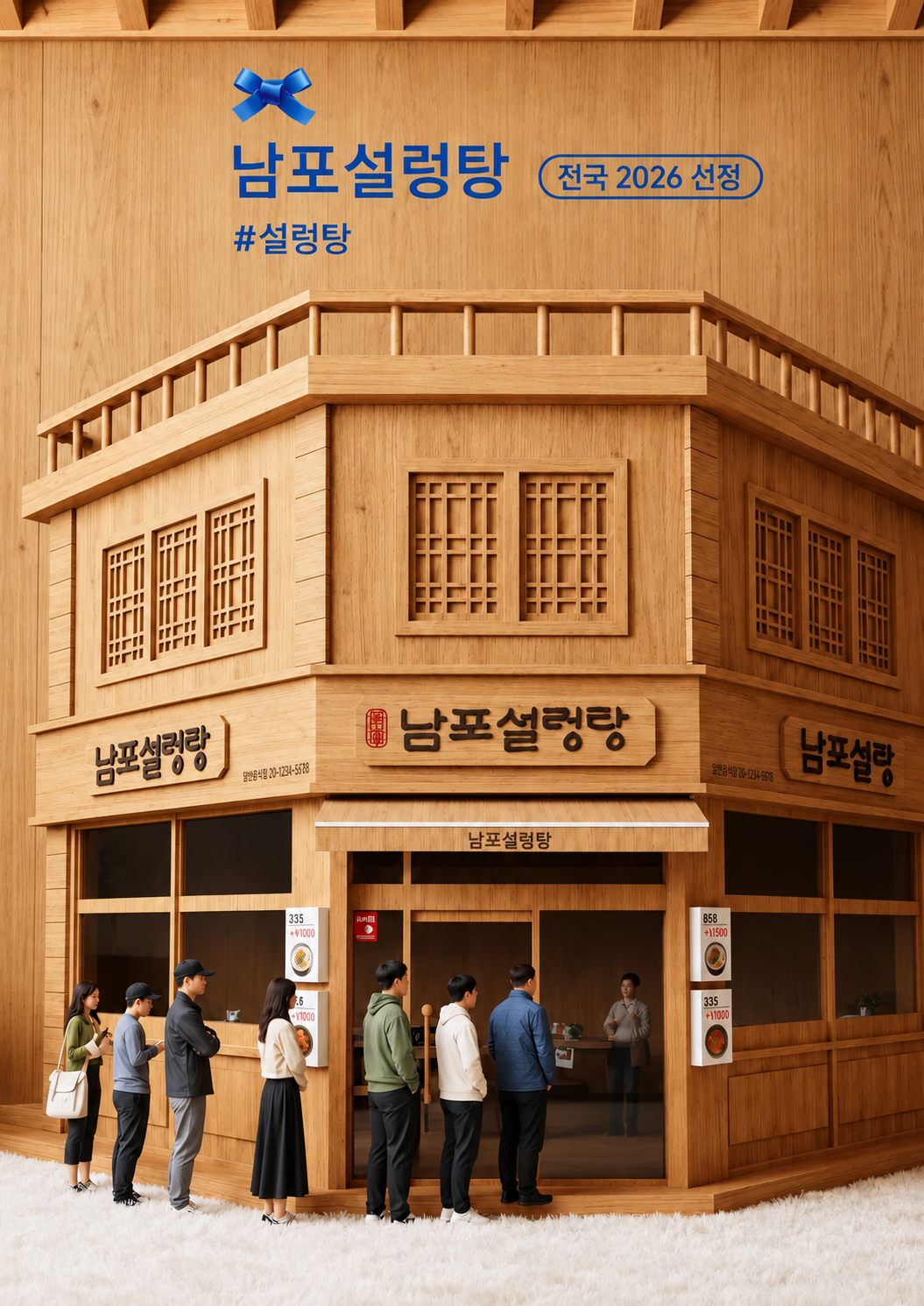 블루리본과 남포설렁탕 매장 모습을 담은 브랜드 소개 이미지